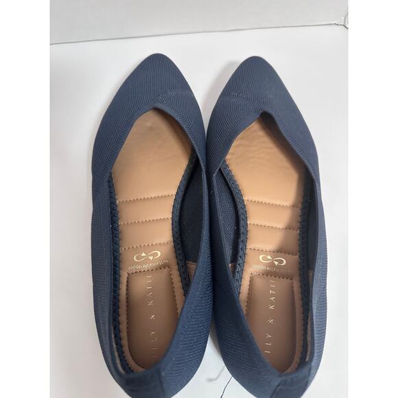 Kelly & Katie Maurene Ballet Flat navy blue pointy toe size 8.5 - Picture 5 of 6